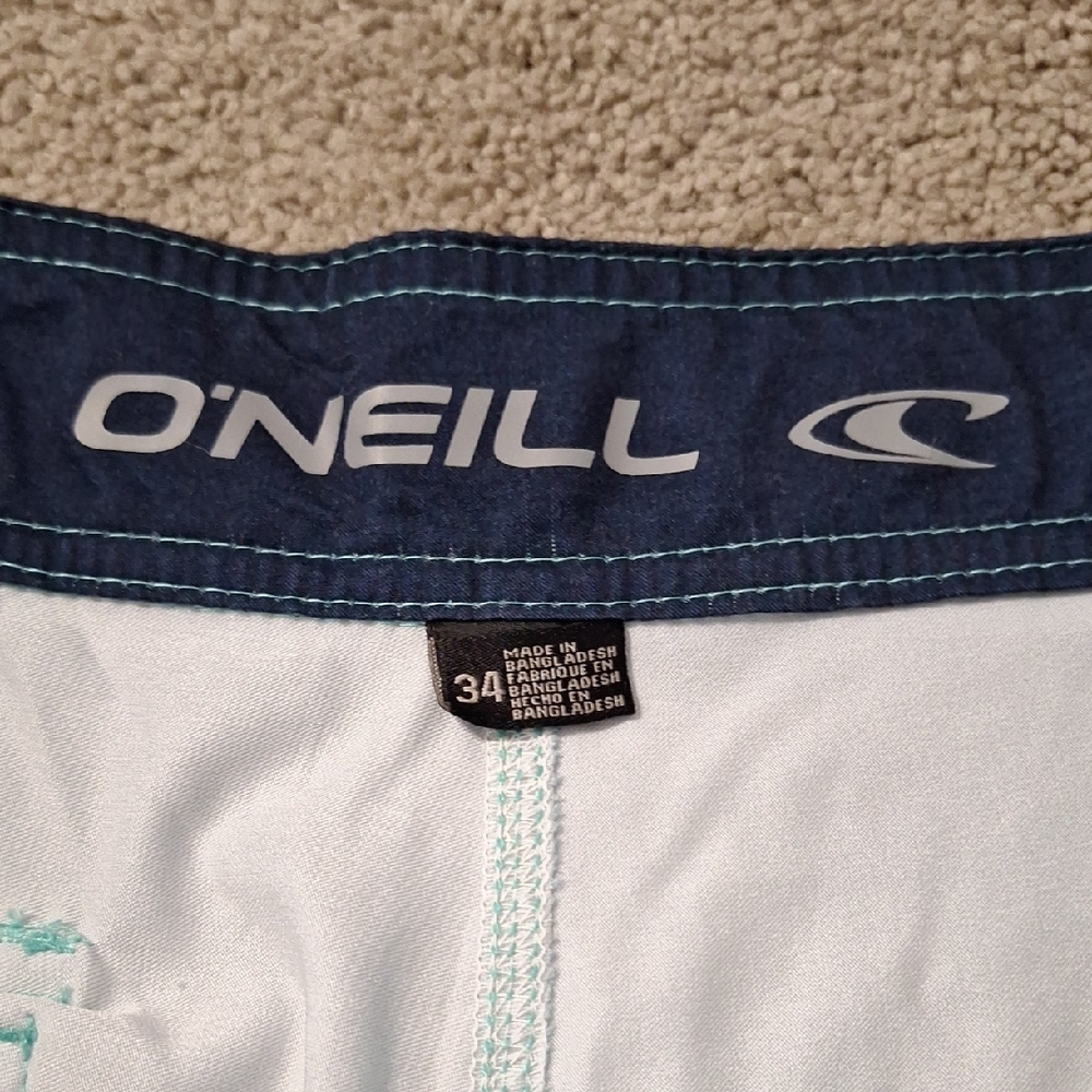 O'Neill Blue and Orange Board Shorts - Picture 2 of 6